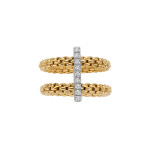 FOPE - Prima doppelter Mesh-Ring mit Diamantpavé