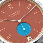 NOMOS Glashütte - Tangente 38 Datum Ziegelblau 