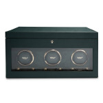 WOLF - British Racing Triple Watch Winder with Storage 
