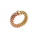 FOPE - Essentials zweifarbiger Flex'it Ring mit flachem Halskettengeflecht