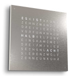 Qlocktwo - FRONTCOVER EARTH 45 STAINLESS STEEL 