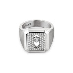 Messika - Move Titanium Naturel Siegelring mit Diamanten