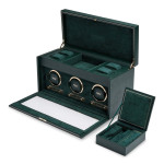 WOLF - British Racing Triple Watch Winder with Storage 