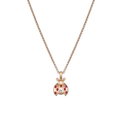 Chopard - Happy Diamonds Marienkäfer Anhänger mit Halskette