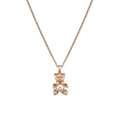 Chopard - Happy Diamonds Teddybär Anhänger mit Halskette
