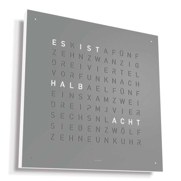 Qlocktwo - CLASSIC EDITION GREY PEPPER WAND-/TISCHUHR