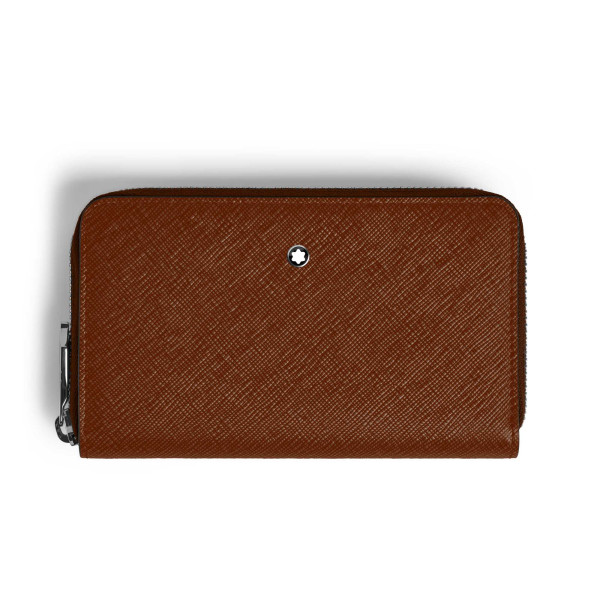 Montblanc - Mittelgroße Continental-Brieftasche 12 cc mit Reißverschluss aus Sartorial Leder