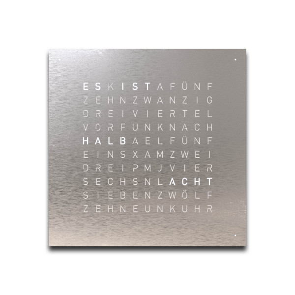 Qlocktwo - FRONTCOVER EARTH 45 STAINLESS STEEL 