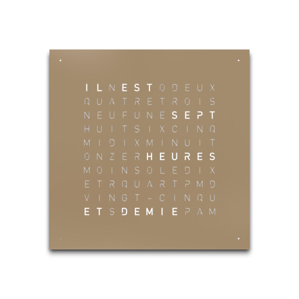 Qlocktwo - EARTH 45 EDITION HAZELNUT 