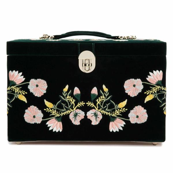 WOLF - Zoe Large Jewellery Case Green