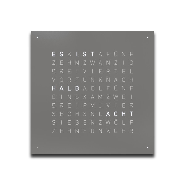 Qlocktwo - FRONTCOVER EARTH 45 GREY PEPPER