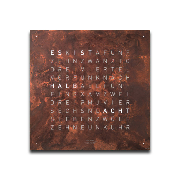 Qlocktwo - FRONTCOVER EARTH 45 CREATOR´S EDITION RUST