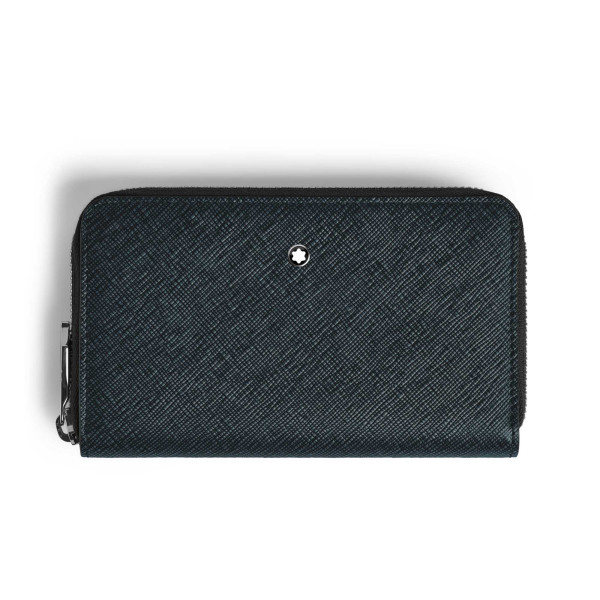 Montblanc - Mittelgroße Continental-Brieftasche 12 cc mit Reißverschluss aus Sartorial Leder
