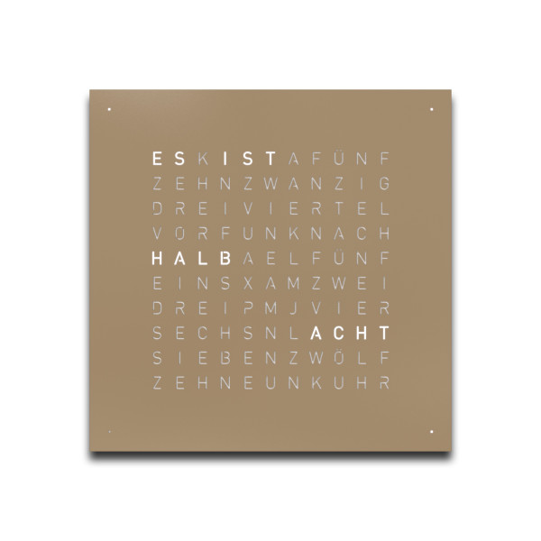 Qlocktwo - FRONTCOVER EARTH 45 HAZELNUT