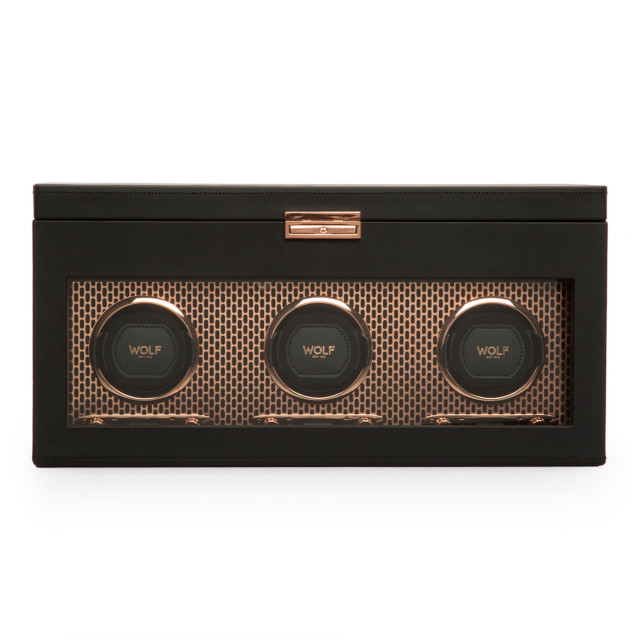 WOLF - Axis Triple Watch Winder With Storage