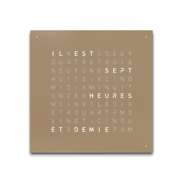Qlocktwo - EARTH 45 EDITION HAZELNUT 