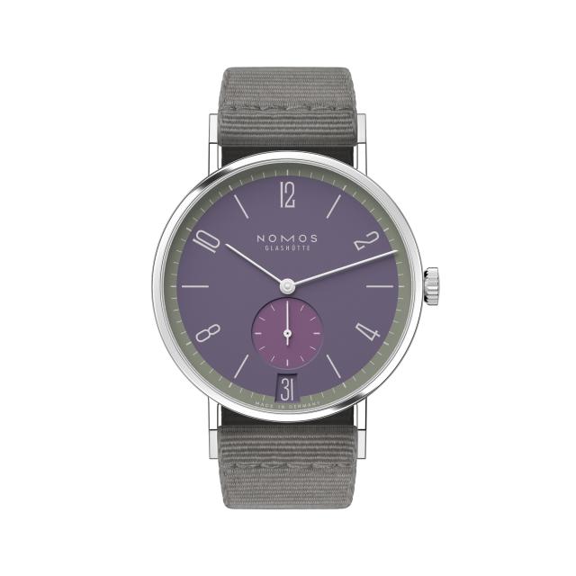 NOMOS Glashütte - Tangente 38 Datum Mauvegrün 