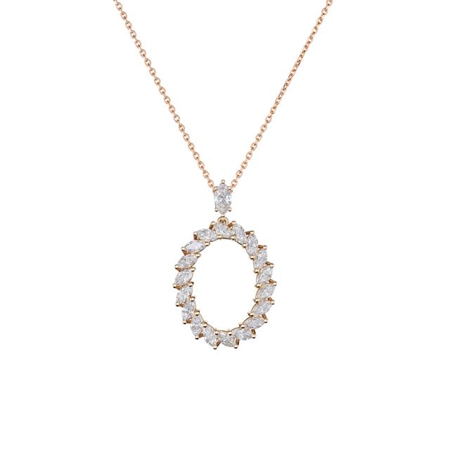 Chopard - L'Heure du Diamant Marquise Anhänger mit Halskette