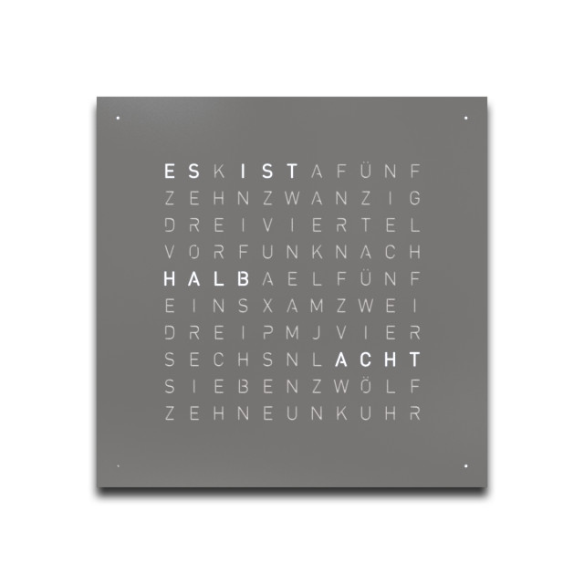 Qlocktwo - FRONTCOVER EARTH 45 GREY PEPPER