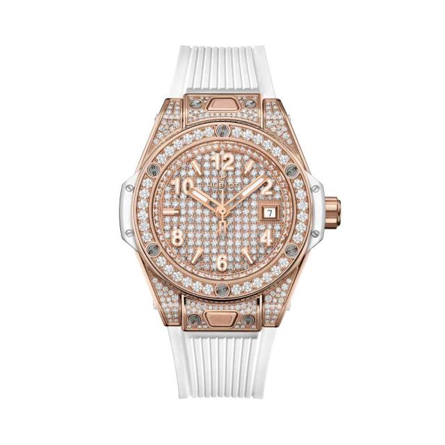 Hublot - Big Bang One Click King Gold White Full Pavé 