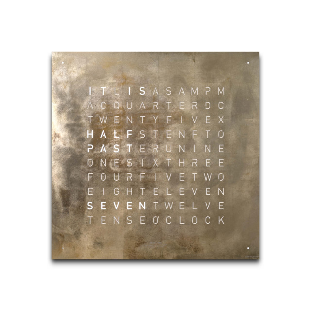 Qlocktwo - EARTH 45 CREATOR'S EDITION SILVER & GOLD 