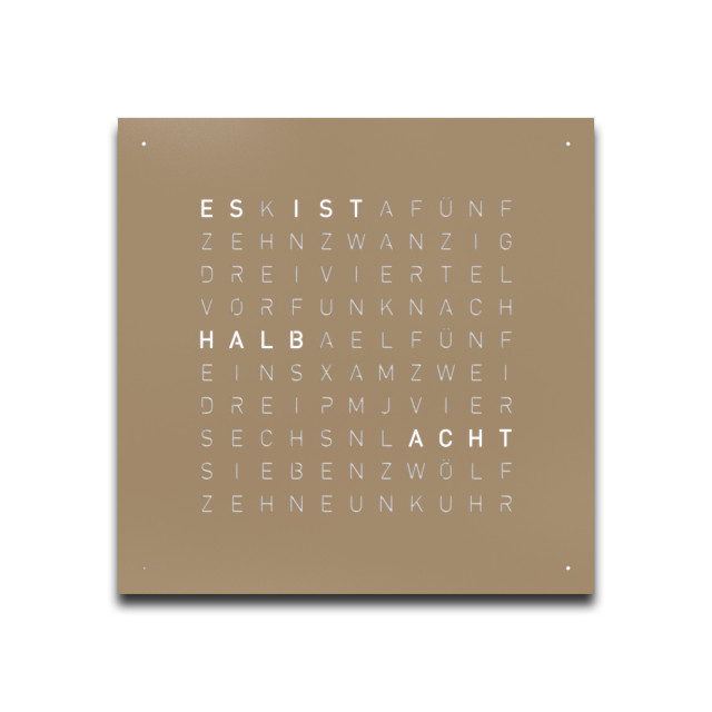 Qlocktwo - FRONTCOVER EARTH 45 HAZELNUT