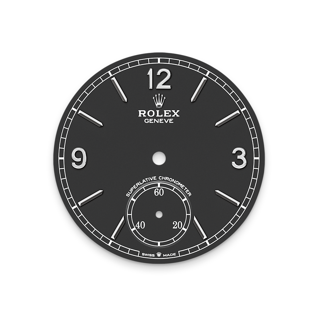 Tiefschwarzes Zifferblatt